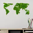 Väggdekor Metall Wallity World Map Grön MDF 70x32 cm - Dekorationer, prydnadsföremål - 8683742873181 - 2