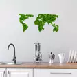 Väggdekor Metall Wallity World Map Grön MDF 70x32 cm - Dekorationer, prydnadsföremål - 8683742873181 - 4