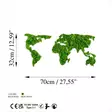 Väggdekor Metall Wallity World Map Grön MDF 70x32 cm - Dekorationer, prydnadsföremål - 8683742873181 - 8