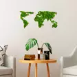 Väggdekor Metall Wallity World Map Grön MDF 70x32 cm - Dekorationer, prydnadsföremål - 8683742873181 - 5