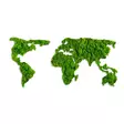 Väggdekor Metall Wallity World Map Grön MDF 70x32 cm - Dekorationer, prydnadsföremål - 8683742873181 - 1