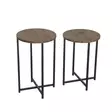 Soffbord Hanah Home Neta Set Valnöt Massiv Furu 35x55x35 cm 35x50x35 cm - Soffbord - 8683743040841 - 1