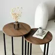 Soffbord Hanah Home Neta Set Valnöt Massiv Furu 35x55x35 cm 35x50x35 cm - Soffbord - 8683743040841 - 5