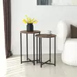 Soffbord Hanah Home Neta Set Valnöt Massiv Furu 35x55x35 cm 35x50x35 cm - Soffbord - 8683743040841 - 2