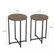 Soffbord Hanah Home Neta Set Valnöt Massiv Furu 35x55x35 cm 35x50x35 cm - Soffbord - 8683743040841 - 9