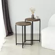 Soffbord Hanah Home Neta Set Valnöt Massiv Furu 35x55x35 cm 35x50x35 cm - Soffbord - 8683743040841 - 7