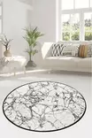 Matta Conceptum Marble Flerfärgad Polyester 100x100 cm - Runda mattor - 8681875894431 - 2