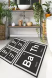 Badrumsmatta Set Mijölnir Flerfärgad 100% Polyester Antibakteriell Halkfri 50x60 cm & 60x100 cm - Badrumsmattor och våtrumsmattor - 8683743997961 - 2