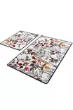 Badrumsmatta Set Mijölnir Flerfärgad 100% Polyester Antibakteriell Halkfri 50x60 cm & 60x100 cm - Badrumsmattor och våtrumsmattor - 8681875588651 - 1