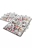 Badrumsmatta Set Mijölnir Flerfärgad 100% Polyester Antibakteriell Halkfri 50x60 cm & 60x100 cm - Badrumsmattor och våtrumsmattor - 8681875588651 - 3