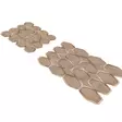 Badrumsmatta Set Mijölnir Krämvit 100% Polyester Halkfri Antibakteriell Maskintvättbar 50x60 cm & 60x100 cm - Badrumsmattor och våtrumsmattor - 8682870989931 - 3