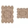 Badrumsmatta Set Mijölnir Krämvit 100% Polyester Halkfri Antibakteriell Maskintvättbar 50x60 cm & 60x100 cm - Badrumsmattor och våtrumsmattor - 8682870989931 - 1