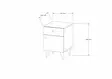 Sängbord Hanah Home Pila Valnöt Spånskiva 40x60x43,8 cm - Nattduksbord - 8682870763821 - 1
