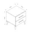 Sängbord Hanah Home Kale Vit Spånskiva 50x56x47 cm - Nattduksbord - 8684282702771 - 7