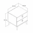 Sängbord Hanah Home Versa Ce 3636 Ek Spånskiva 52x55,1x45 cm - Nattduksbord - 8683743041831 - 5