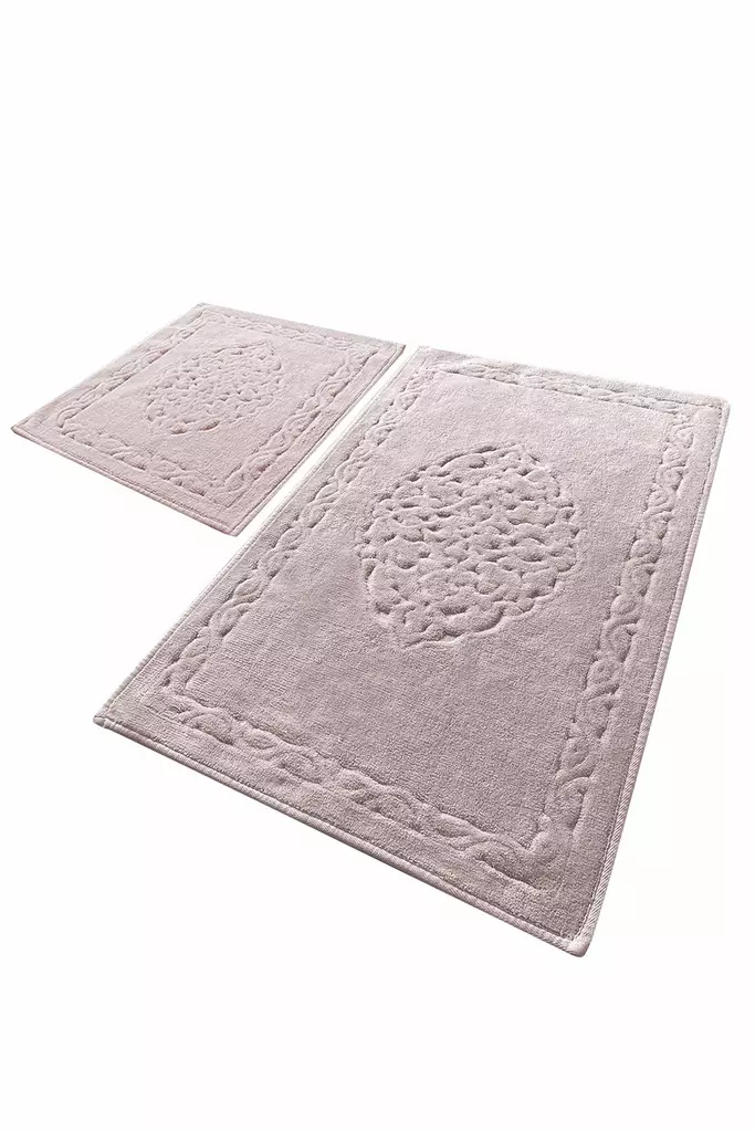 Badrumsmatta Set Mijölnir Flerfärgad 100% Bomull Antibakteriell Halkfri 50x60 cm & 60x100 cm - Badrumsmattor och våtrumsmattor - 8681875272321 - 1