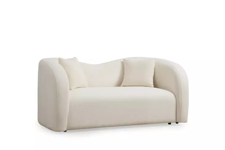 2-sits soffa Atelier del Sofa Asos Cream Polyester 170x76x75 cm - Soffor - 8683742690801 - 1