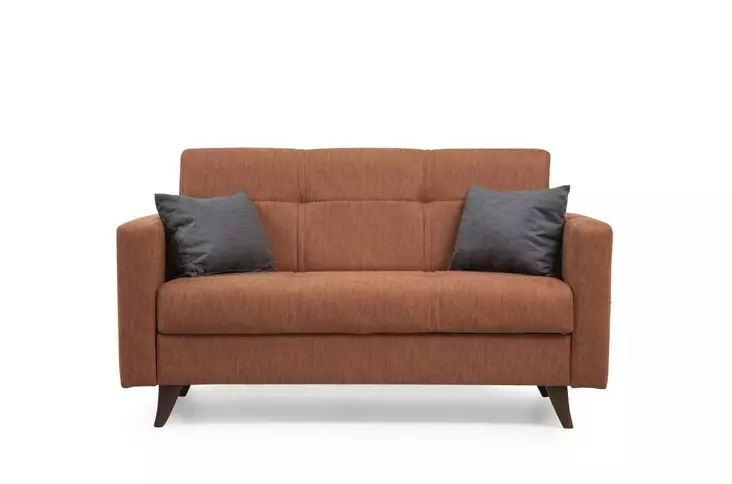 2-sits bäddsoffa Atelier del Sofa Polya Röd Tyg 151x75x86 cm - Bäddsoffor - 8683742755401 - 1