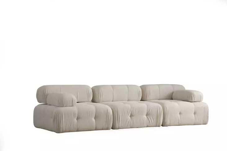 3-sits soffa Atelier del Sofa Doblo Cream Polyester 300x100x80 cm - Soffor - 8683742917991 - 1