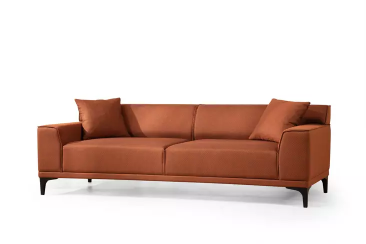 3-sits soffa Atelier del Sofa Petra Orange Polyester 215x86x87 cm - Soffor - 8683342939331 - 1