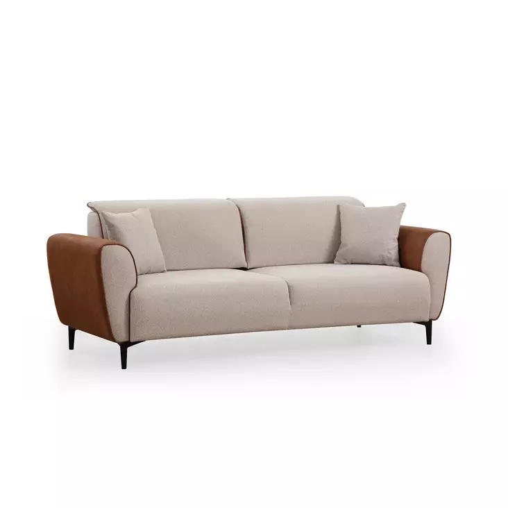 3-sits bäddsoffa Atelier del Sofa Aren Beige Polyester 215x85x85 cm - Bäddsoffor - 8684282484561 - 1