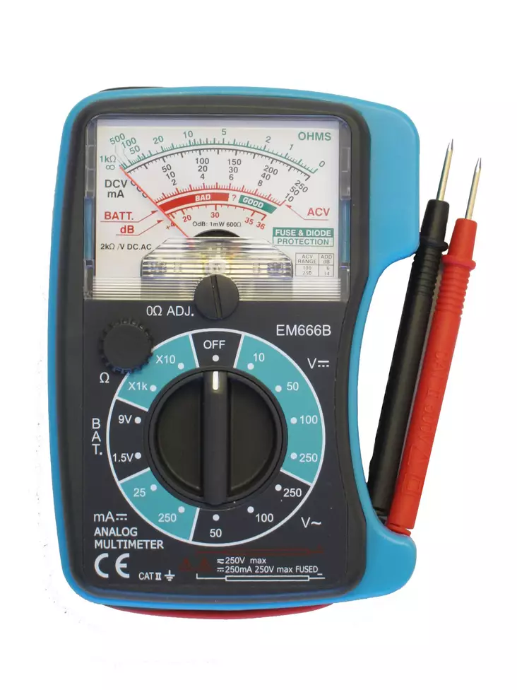 Analoginen yleismittari 250 v - Multimetrar och testare - 6438152086711 - 1