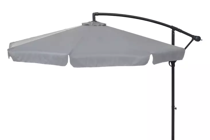 Aurinkovarjo Banana 3 m harmaa - Parasoller och markiser - 6410412292971 - 1