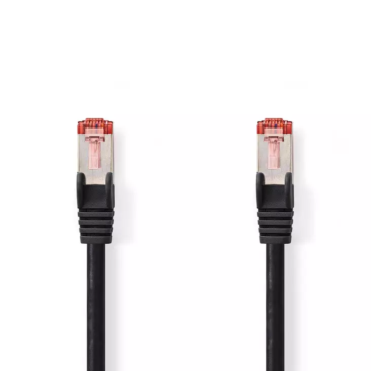 CAT6 Nätverkskabel | RJ45 hane | RJ45 hane | S/FTP | 20.0 m | Rund | LSZH | Svart | Label - Dator och nätverk - 5412810423231 - 1