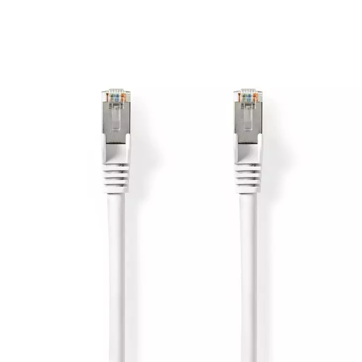 Cat 8.1 nätverkskabel | S/FTP | RJ45 hane | RJ45 hane | 3.00 m | Rund | LSZH | Vit | Label - Dator och nätverk - 5412810424511 - 1