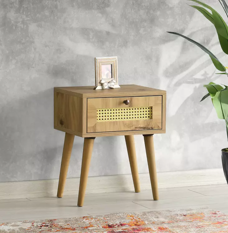 Sängbord Hanah Home Euromos Ek Spånskiva 40x50x35 cm - Nattduksbord - 8682870084841 - 1