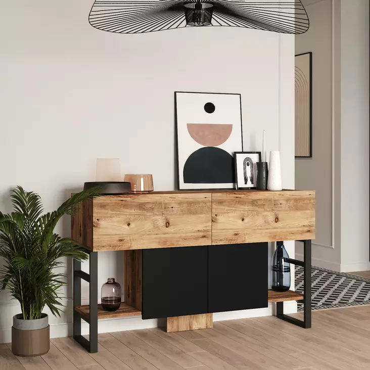Konsolbord Hanah Home Ml25A Furu Spånskiva 138,8x83,6x43,3 cm - Byråer och skåp - 8683342404341 - 1