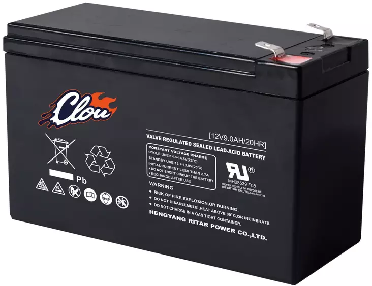 AMG akku huoltovapaa 9 Ah/12 V F2 - Bilbatterier och småbatterier - 6438014270661 - 1