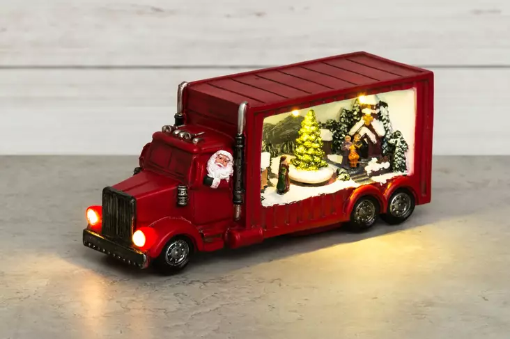 Joulupukki ja rekka led valolla Winteria - Juldekorationer och textilier - 6410413311381 - 1