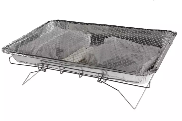 Kertak=C3=A4ytt=C3=B6grilli telineell=C3=A4 2 kpl - Kolgrillar - 6410413160071 - 1