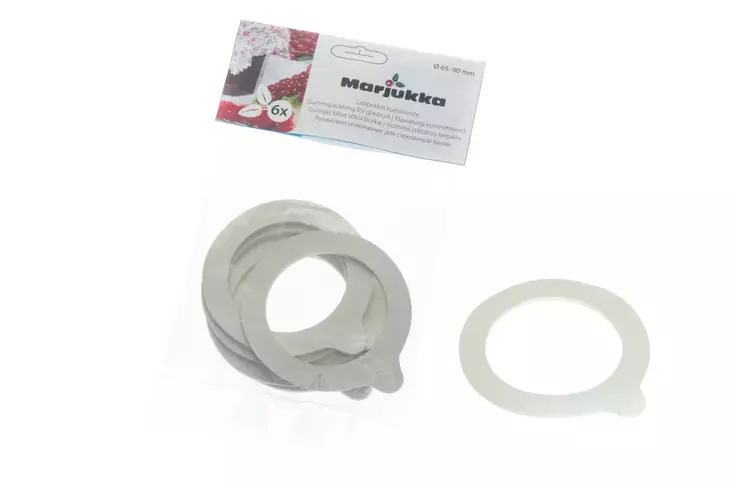 Kumitiiviste lasipurkkiin valkoinen 6kpl - Matfrysning och konservering - 6410412427021 - 1