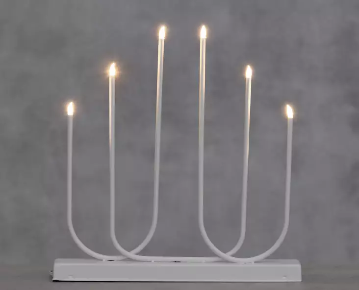 Kynttelikk=C3=B6 6-haarainen Hull valkoinen Finn-Lumor - Ljusstakar - 6410416085111 - 1