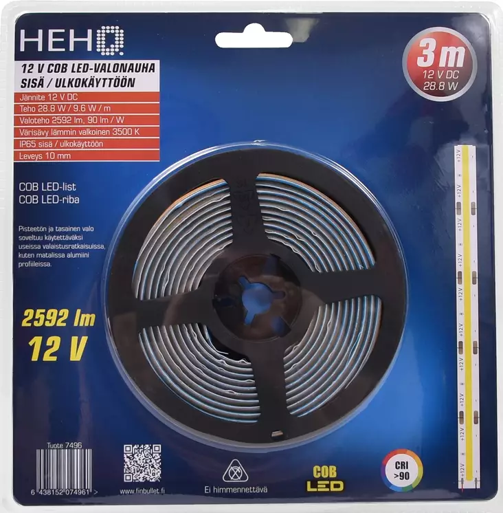 LED Cob Valonauha 3 m 12 V - Ljusslingor - 6438152074961 - 1