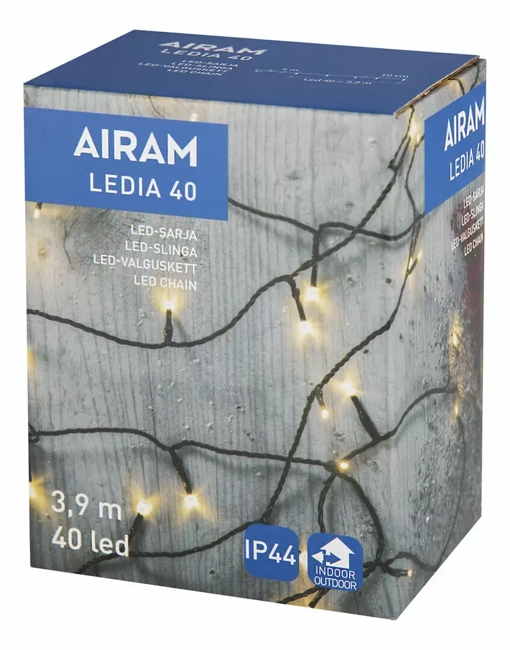 Led-sarja Ledia 40 l=C3=A4mmin valkoinen - Dekorationsljus - 6435200249371 - 1