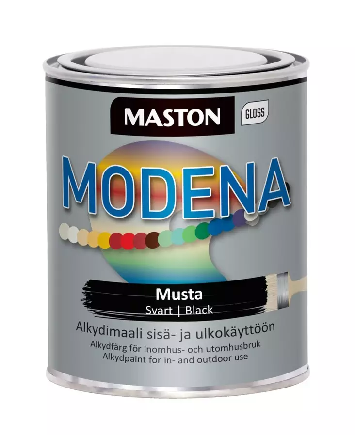 Maali Maston Modena musta 1 L - Metall- och möbelmålningar - 6412496040011 - 1