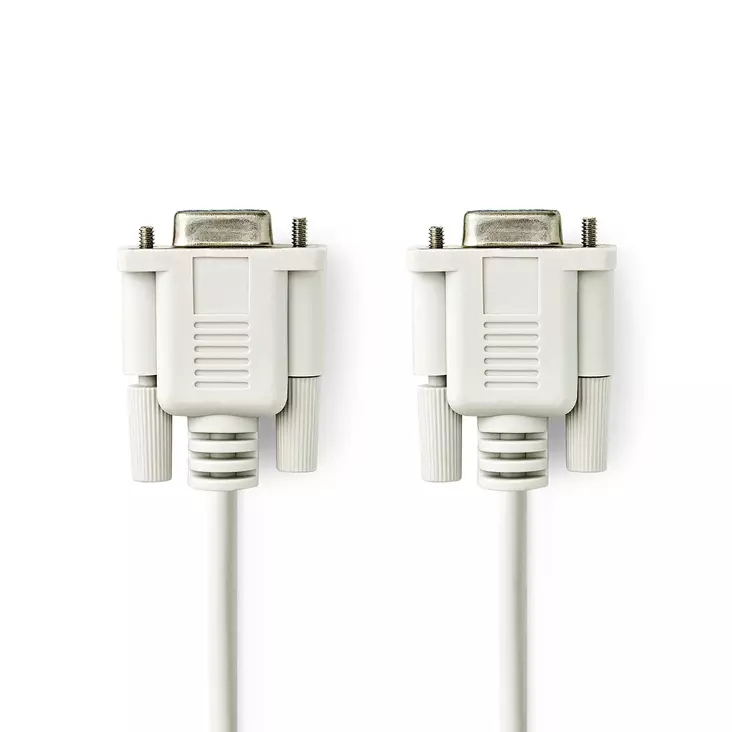 Nollmodemkabel | D-SUB 9-Pin Hona | D-SUB 9-Pin Hona | Nickelplaterad | 2.00 m | Rund | PVC | Elfenben | Label - Dator och nätverk - 5412810421121 - 1