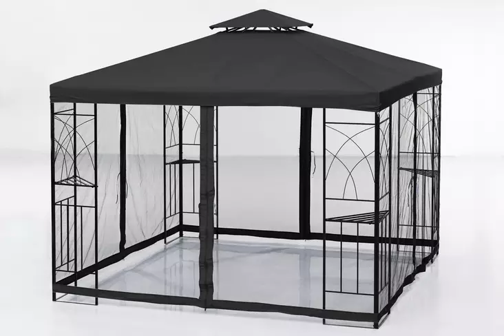 Paviljonki Barcelona teras musta 3x3 m - Paviljonger och pergolor - 6410413147461 - 3