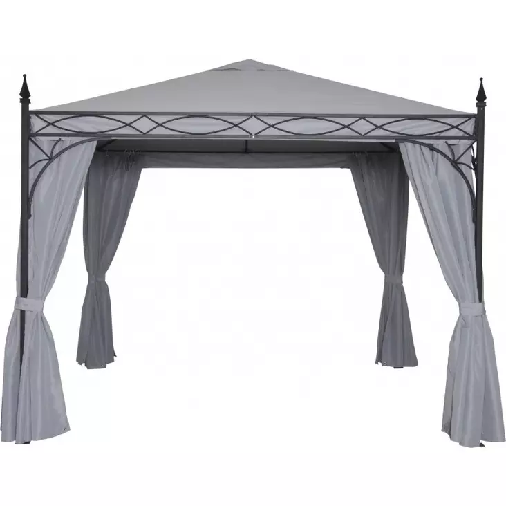 Paviljonki Capri 3 x 3 m harmaa - Paviljonger och pergolor - 6438168096421 - 1