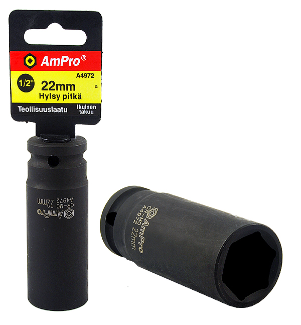 Lång krafthylsa 1/2" 27 mm - Hylsor och adaptrar - 795609049771 - 1