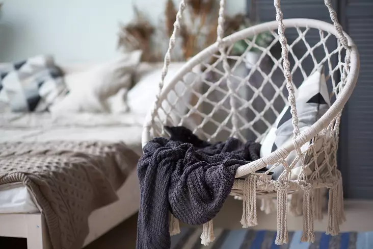 Riipputuoli valkoinen=20 - Trädgårdsgungor och hängstolar - 6410413260801 - 1