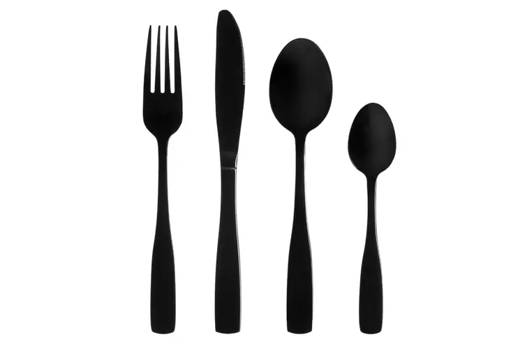 Bestick 16 delar mattsvart - Bestick och serveringsredskap - 6410413030671 - 1