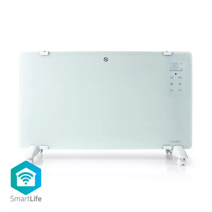 SmartLife Konvektion Värmare | Passar till badrum | Glas panel | 2000 W | 2 Värmeinställningar | LED | 15 - 35 °C | Justerbar termostat | Vit - Uppvärmning - 5412810318001 - 1