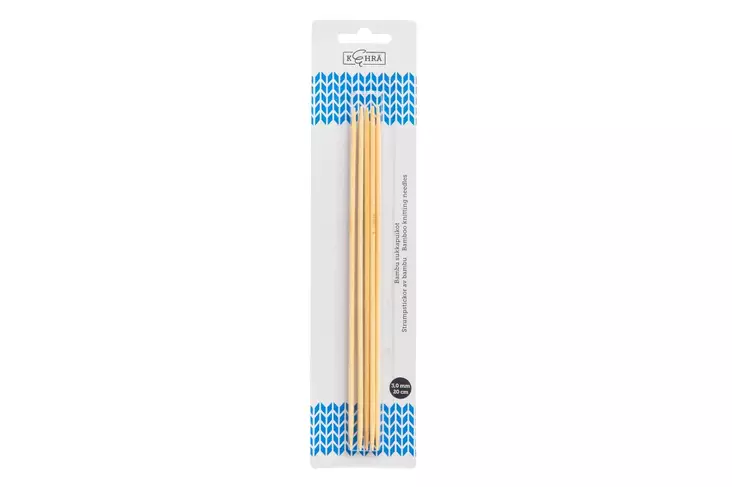 Strumpstickor av bambu 3,0mm 20cm - Trådar och sybehör - 6410412393531 - 1