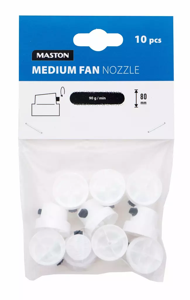 Munstycke 10 st Narrow Fan Medium 80mm - Sprayfärger - 6412490040901 - 1