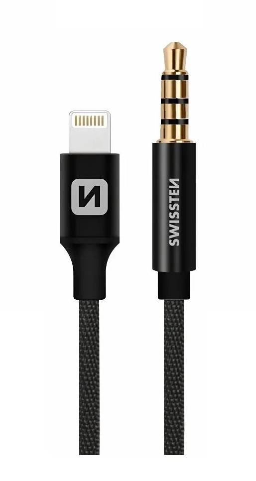Swissten 1,5 m Lightning / 3.5 mm adapterkabel - Adaptere - 8595217481381 - 1