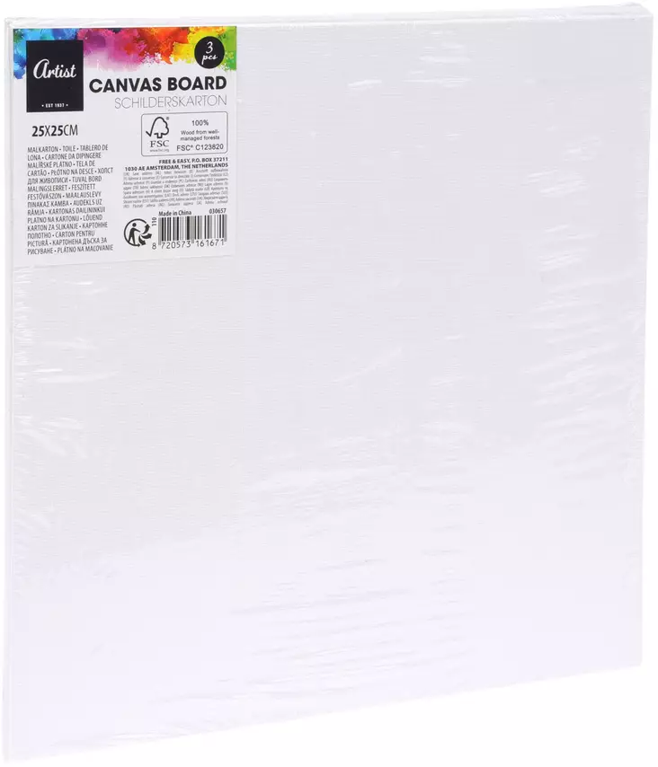 Taulupohja 3 kpl 25x25 cm mdf - Målardukar och tavlor - 8720573161671 - 1